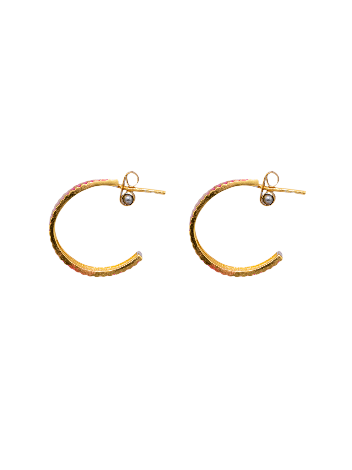 Cheri Pink Enamel Ear Hoop