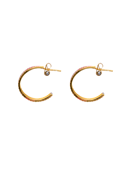 Cheri Pink Enamel Ear Hoop