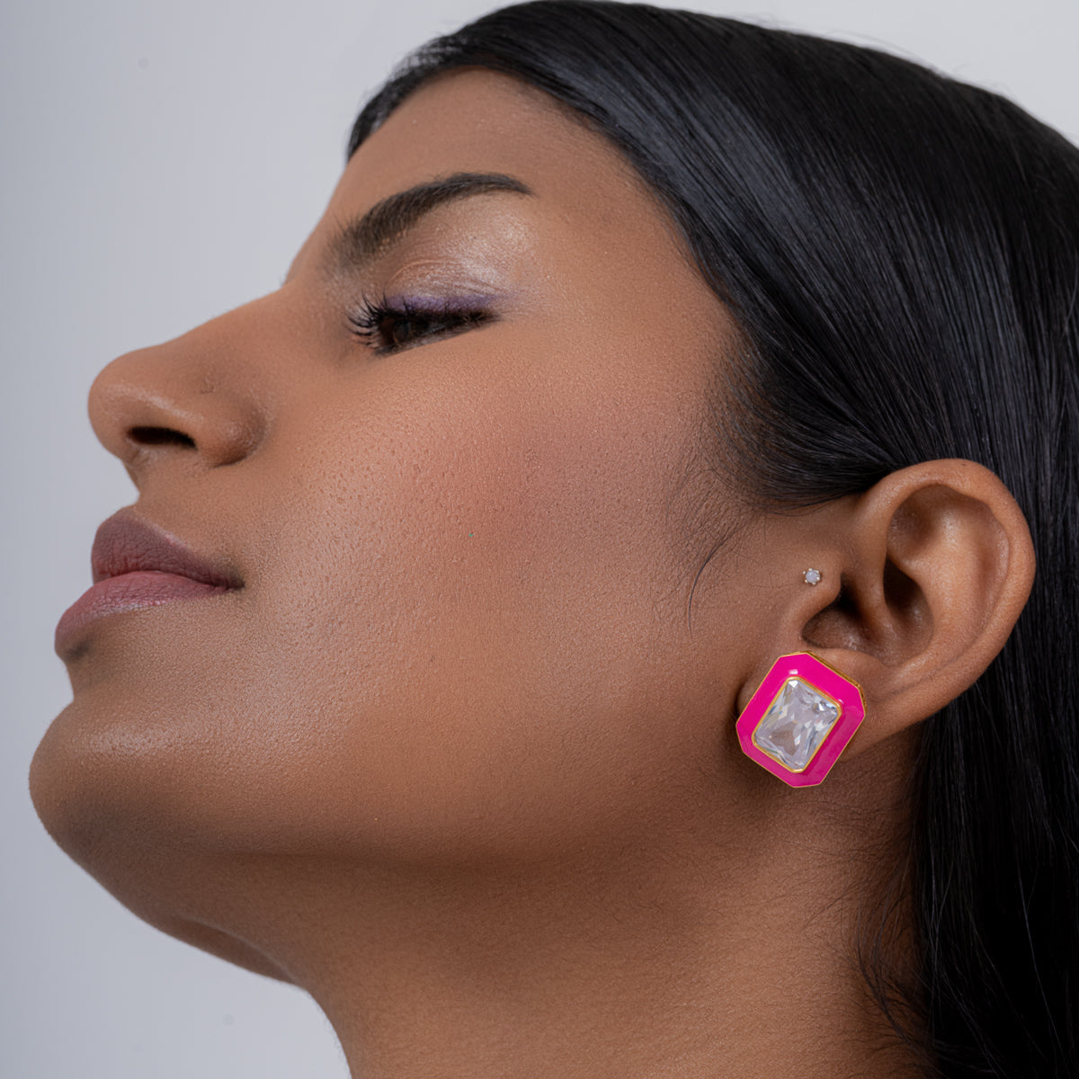 Hot Pink Tone Alma Earrings