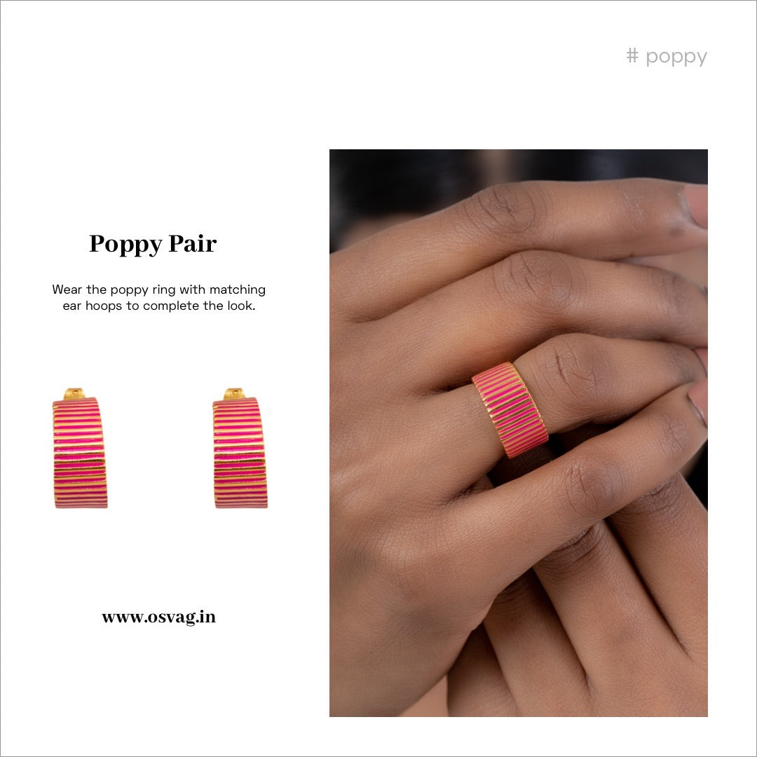 Dorothy Pink Enamel Ring