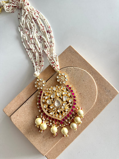 Rani Red Polki Necklace