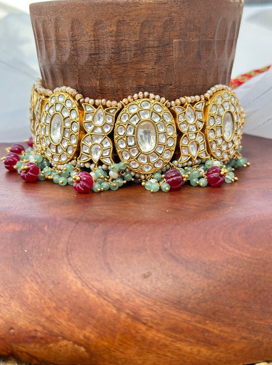 Manasa Polki Necklace with earrings