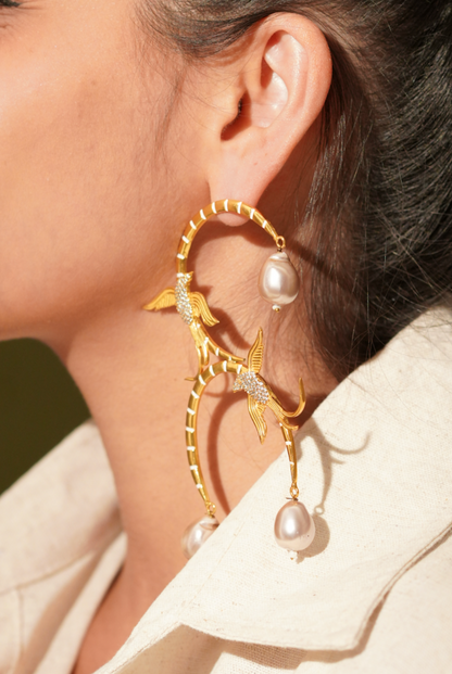 Andra Hoops in Gold Plating