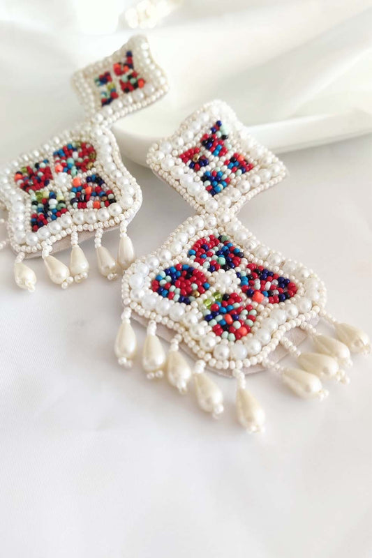 Heba Braided Earring - Multi Tone