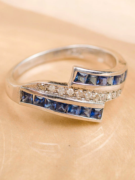 Silver Sapphire Ring