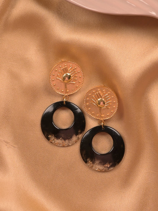 Bambie Black Resin Earrings