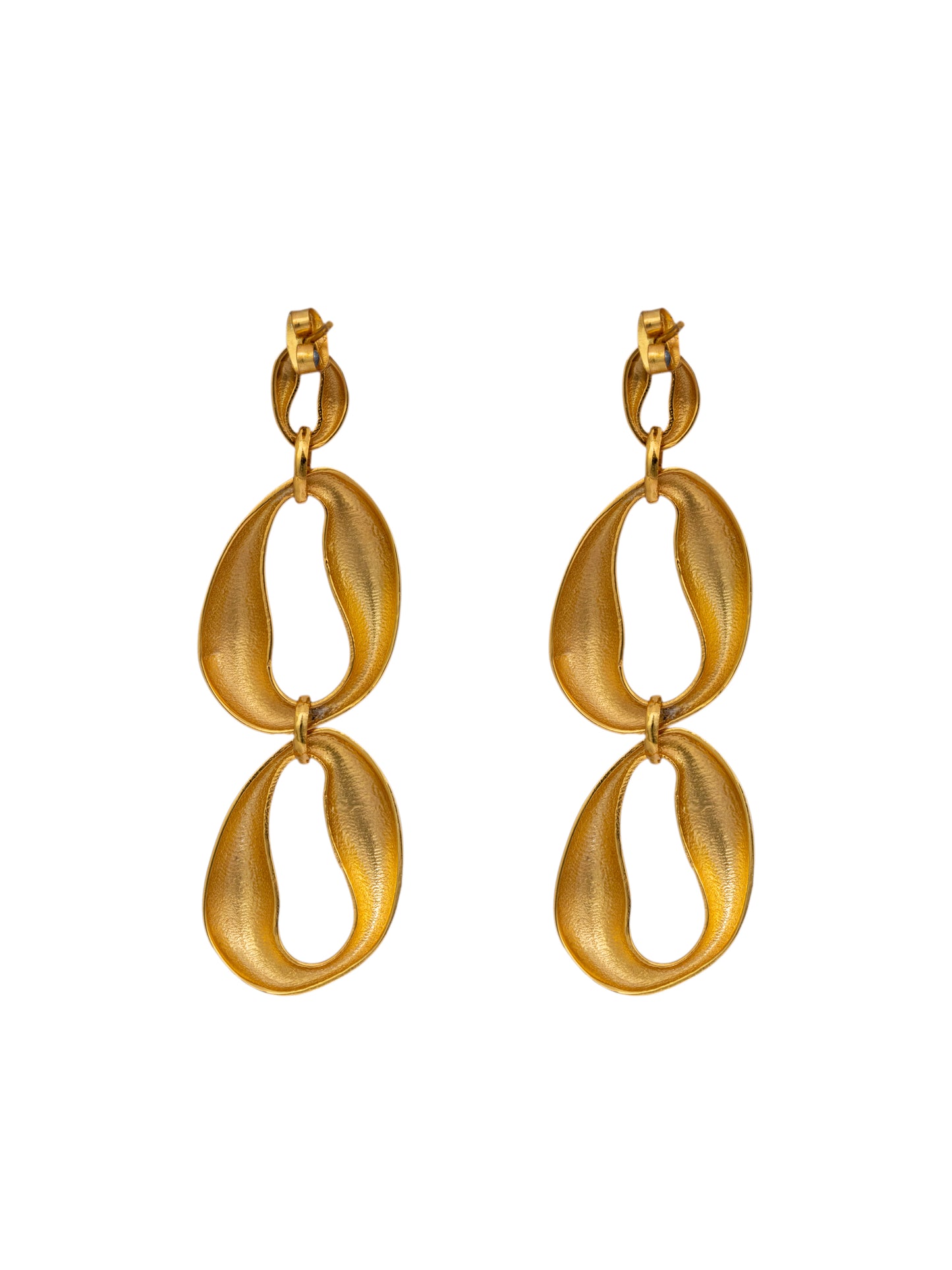 Hoop in Hoop 22kt Gold Tone Danglers