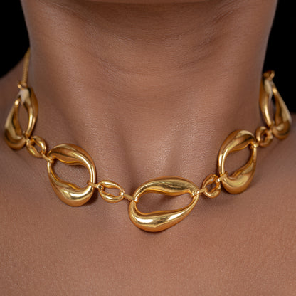 Ava 22kt Gold Tone Choker