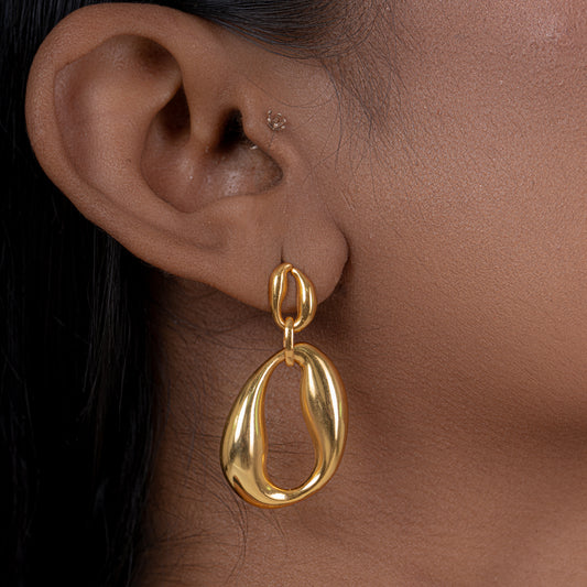 Ava 22kt Gold Tone Danglers