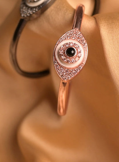 Rose Gold Tone Evil Eye Band