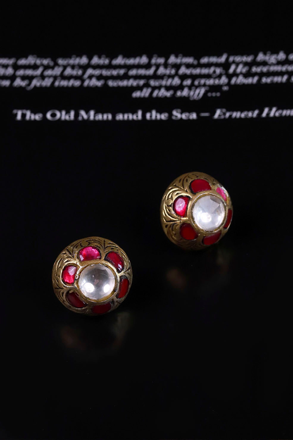 Silver Jia Polki Studs