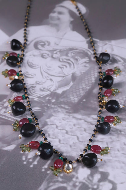 Silver Avya Gemstone Necklace