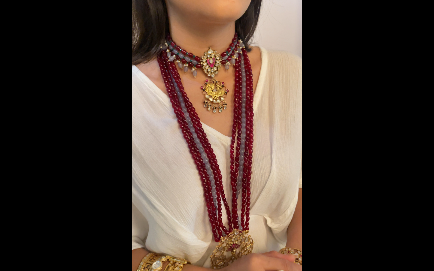 Silver Mayur Ekaja Choker